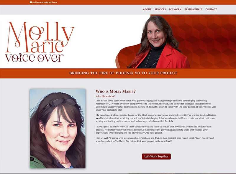 Molly Marie Voiceover website